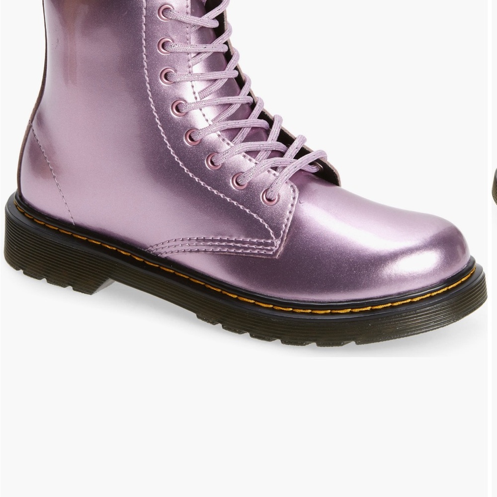 Dr. Martens Metallic Lavender Combat Boots